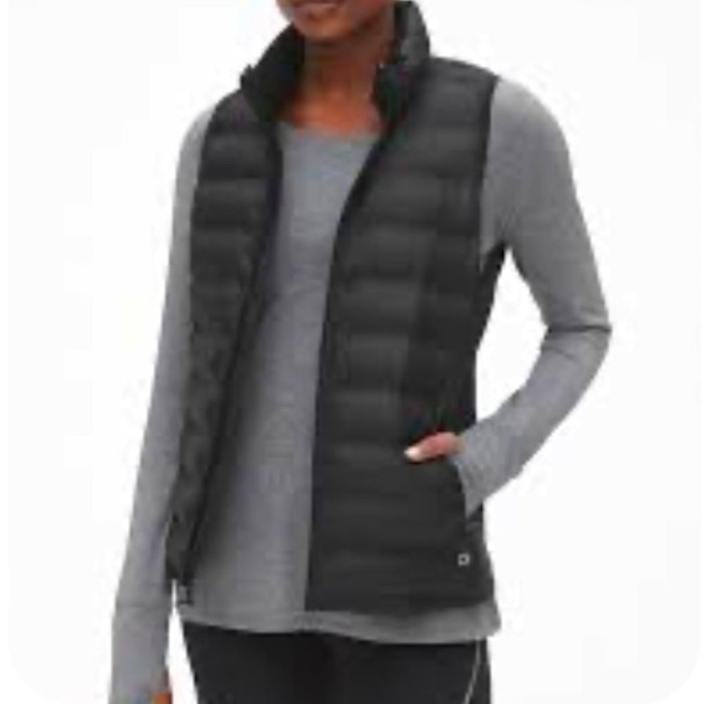 Gap Fit Black Puffer Vest Womens Size Large